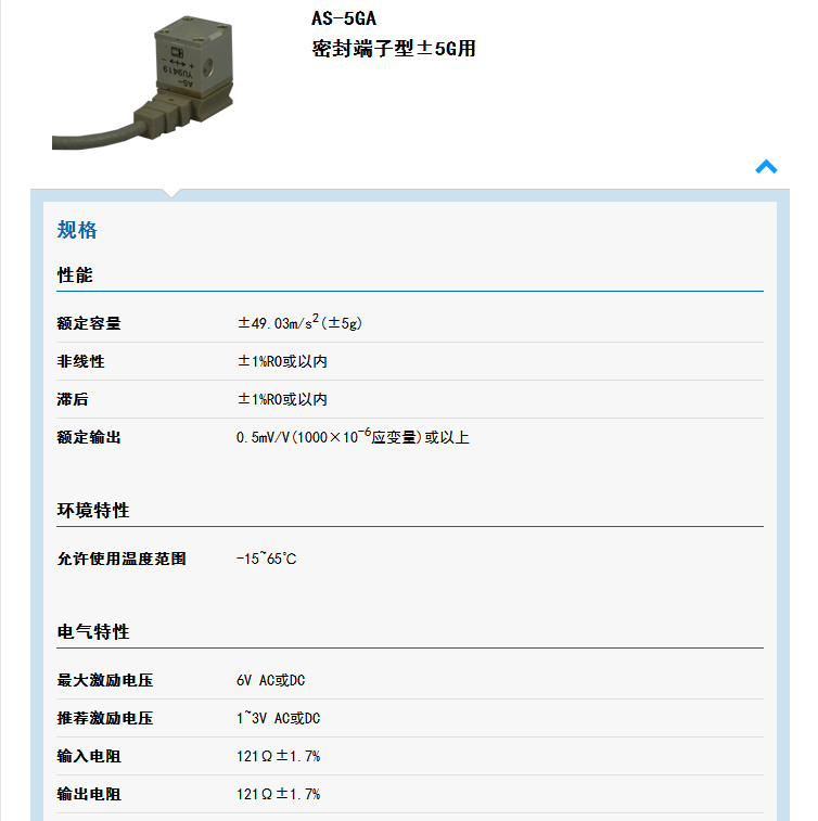 KYOWA AS-5GB 小型低容量加速度変換器 共和電業+lver.hippy.jp