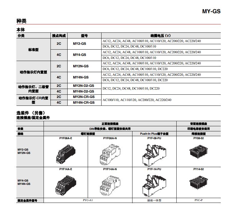 新型欧姆龙继电器 MY2N-GS DC24V 微型继电器 代替老型号 MY2N-J 欧姆龙继电器MY2N-GS  MY2N-J,MY2N,中间继电器,omron,MY2N-GS