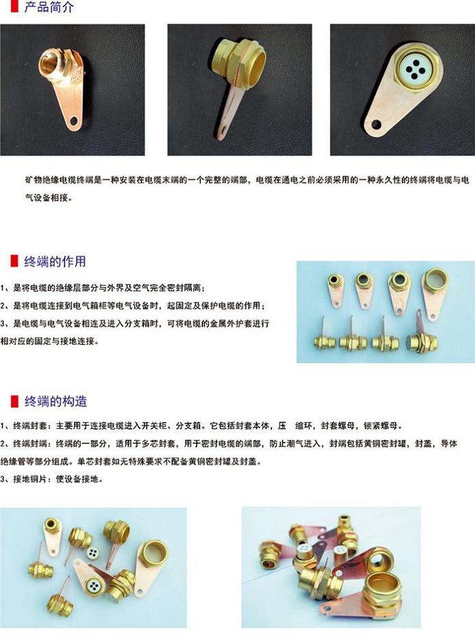 邢臺礦物質(zhì)電纜附件 BTTZ電纜終端頭