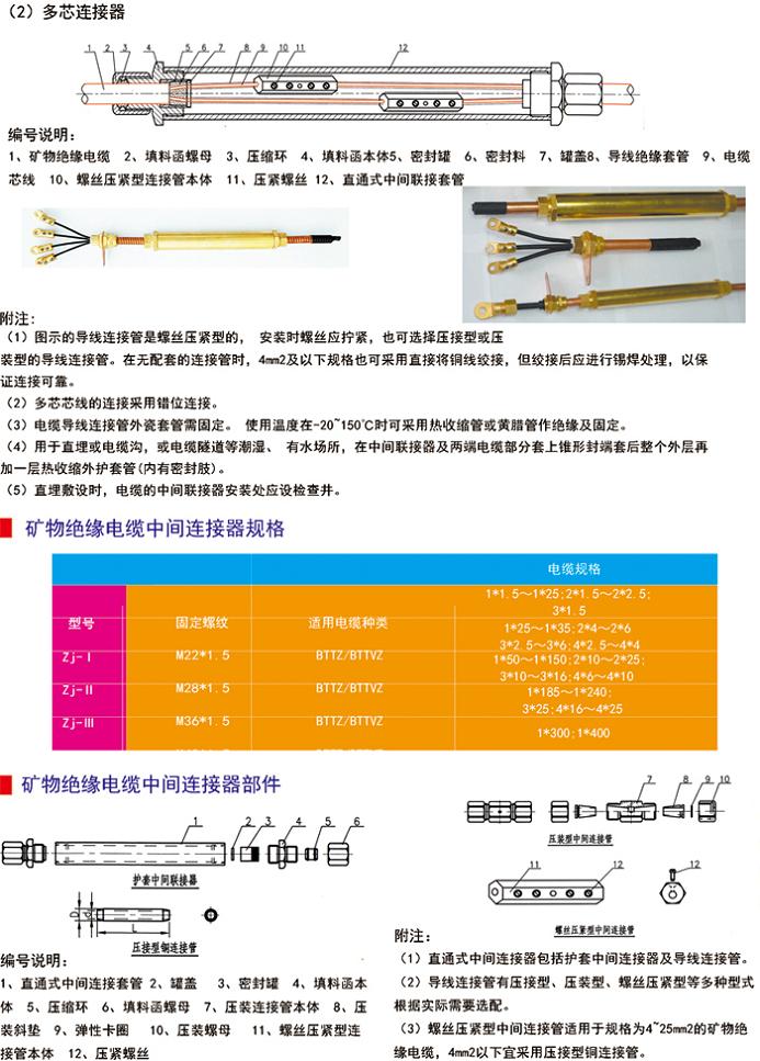 邢台矿物质电缆附件 BTTZ电缆终端头