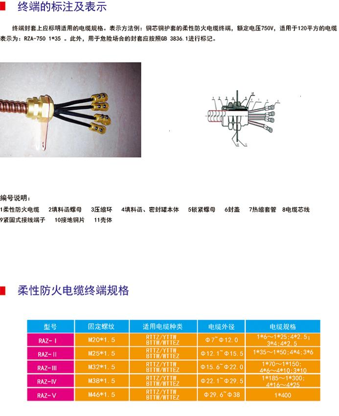 邢台矿物质电缆附件 BTTZ电缆终端头