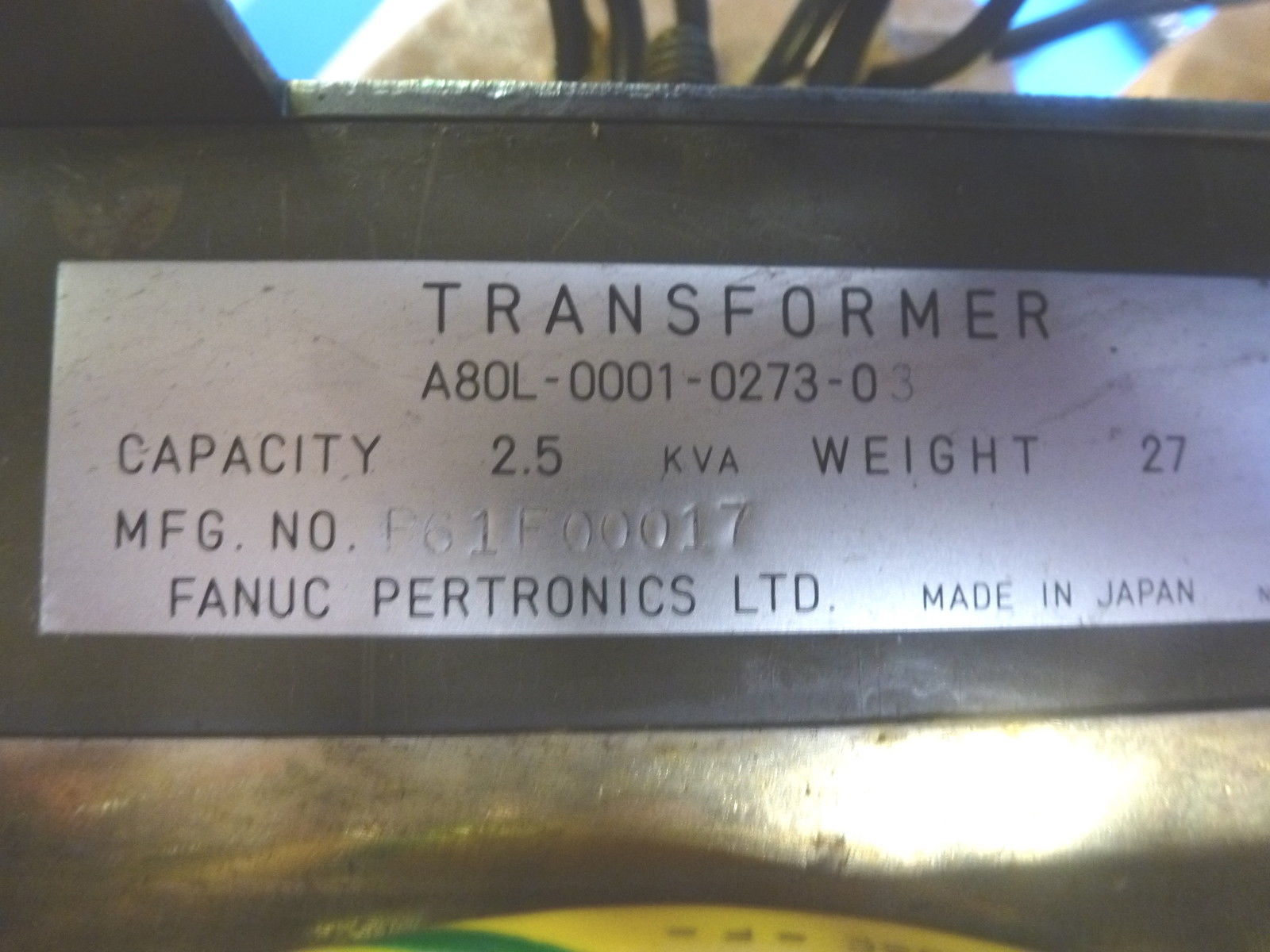 FANUC POWER TRANSFORMER A80L-0001-0273-03  A80L0001027303
