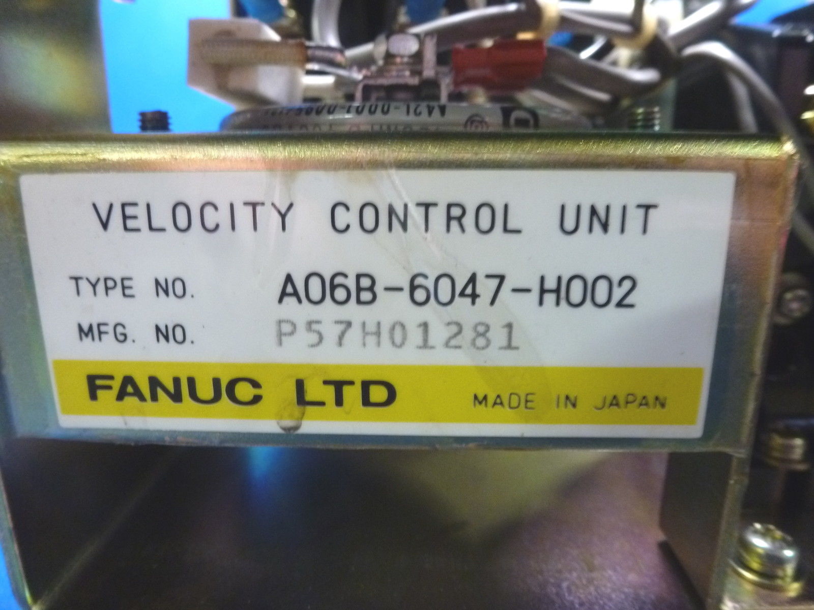FANUC A06B-6047-H002 A06B6047H002 VELOCITY CONTROL DRIVE w/ 