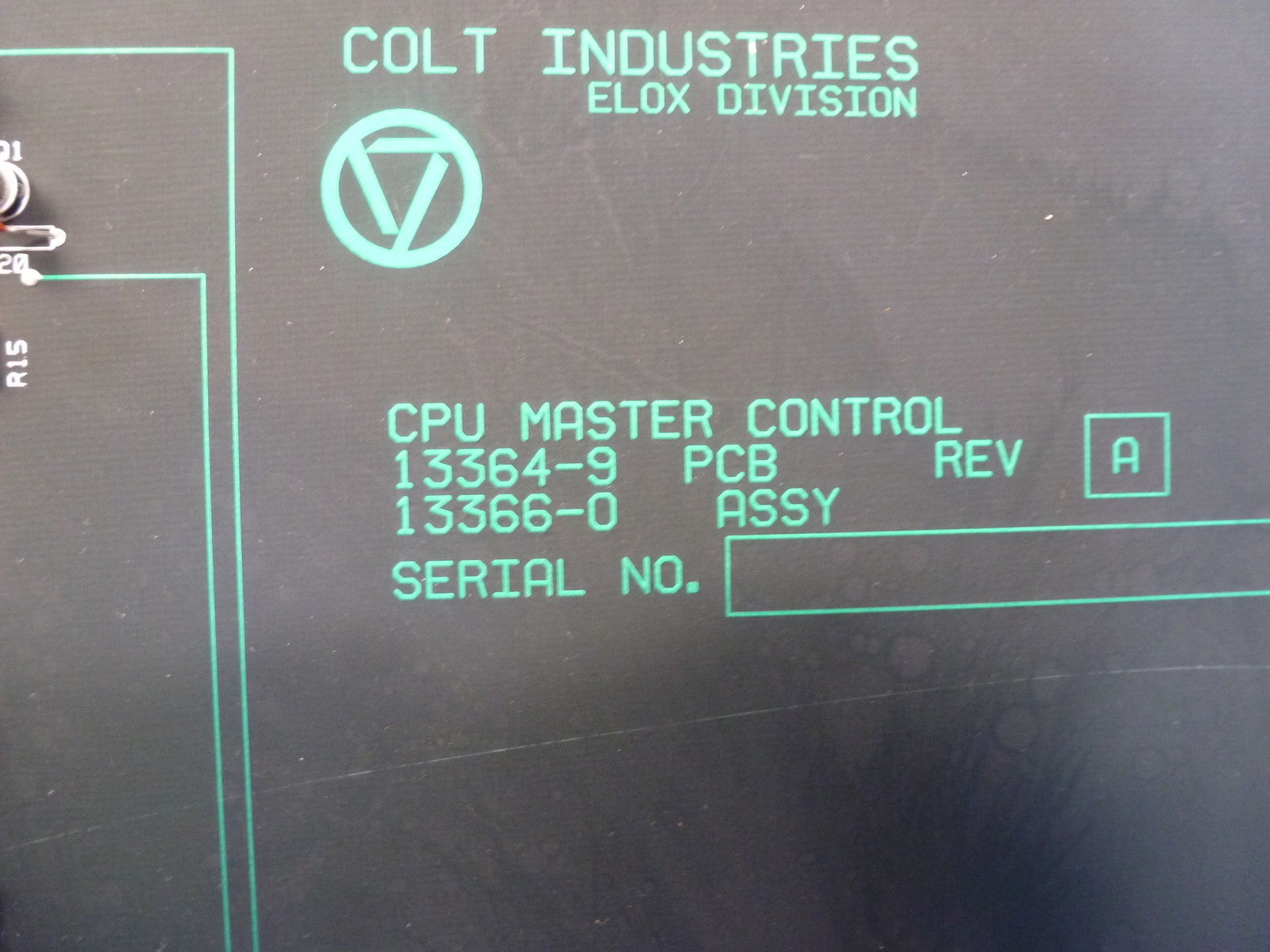 COLT INDUSTRIES CPU MASTER CONTROL BOARD 13364-9 133649