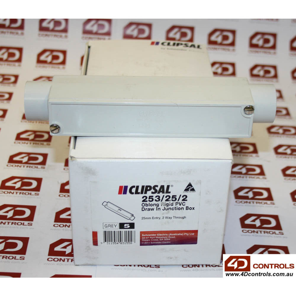 Clipsal 253/25/2 OBLONG RIGID PVC DRAW IN JUNCTION BOX 25mm 