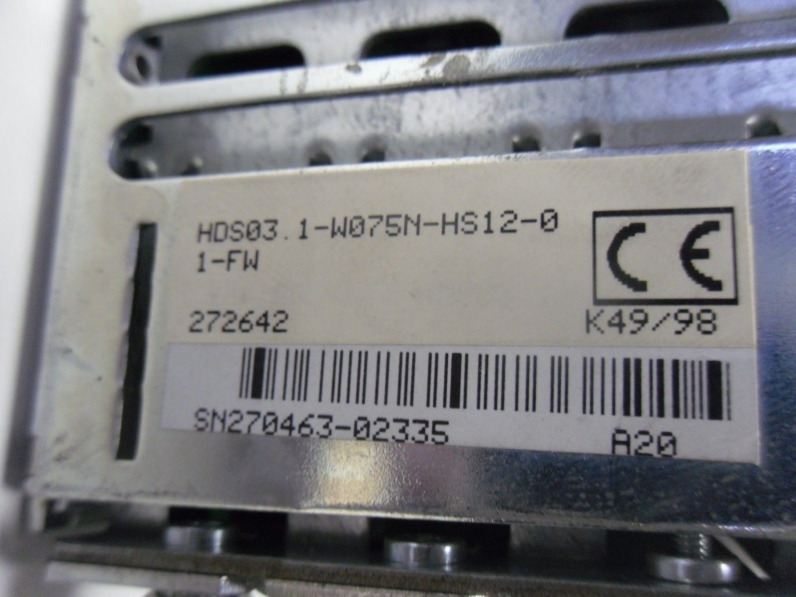 INDRAMAT SC SERVO CONTROLLER HDS03.1-W075N-HS12-01-FW HDS03.1-W075N-HS12-01,INDRAMAT,PLC