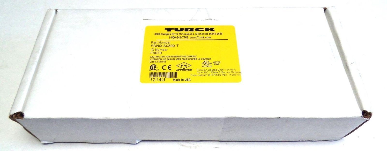 NEW TURCK FDNQ-S0800-T DEVICENET STATION FDNQ-S0800,TURCK,PLC