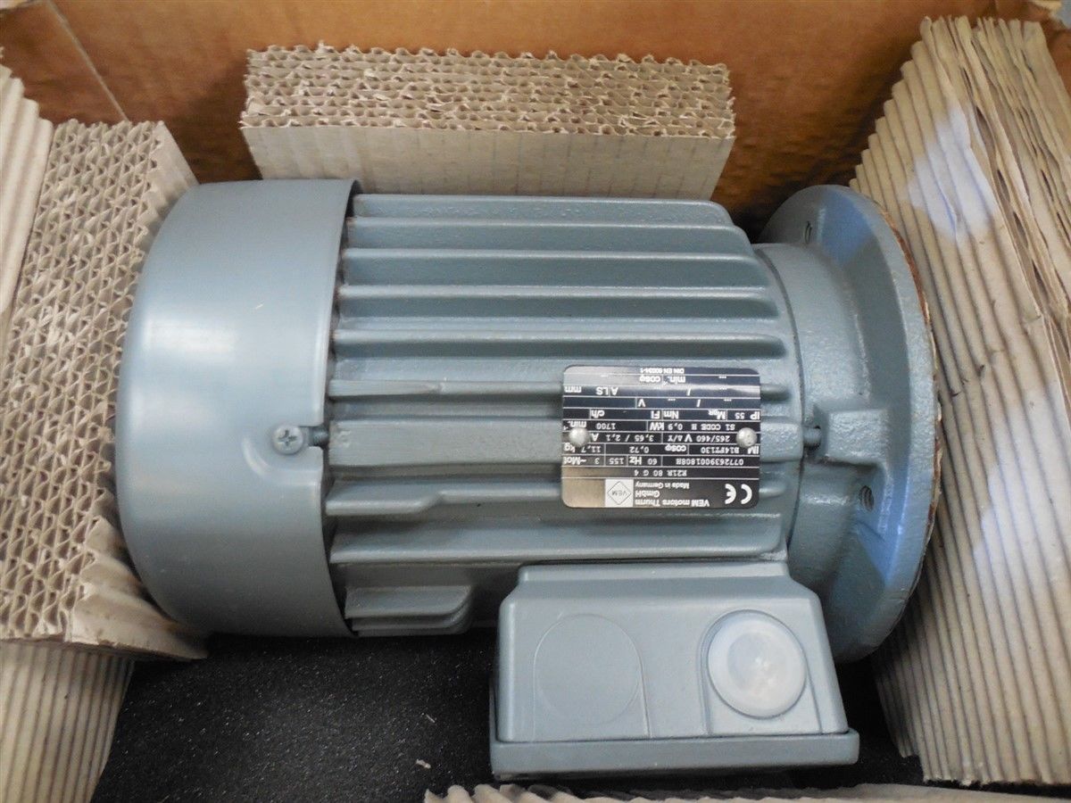 NEW VEM Motors K21R80G4 Three Phase Electric Motor 0.9kW 170 K21R80G4,VEM Motors,PLC