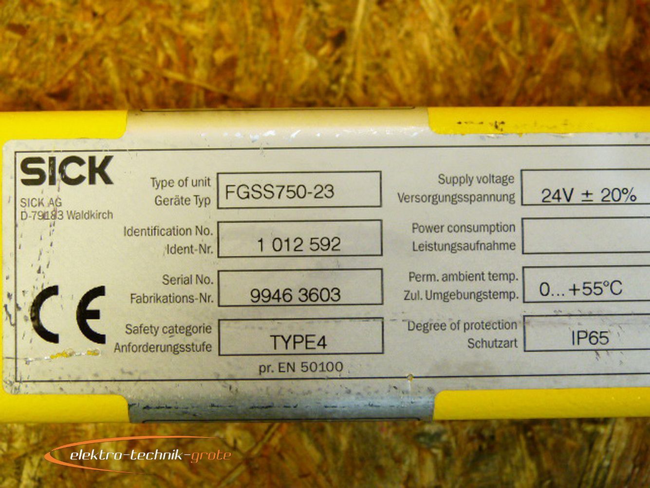 Sick FGSS750-23 Lichtgitter Sender FGSS750-23,施克,PLC