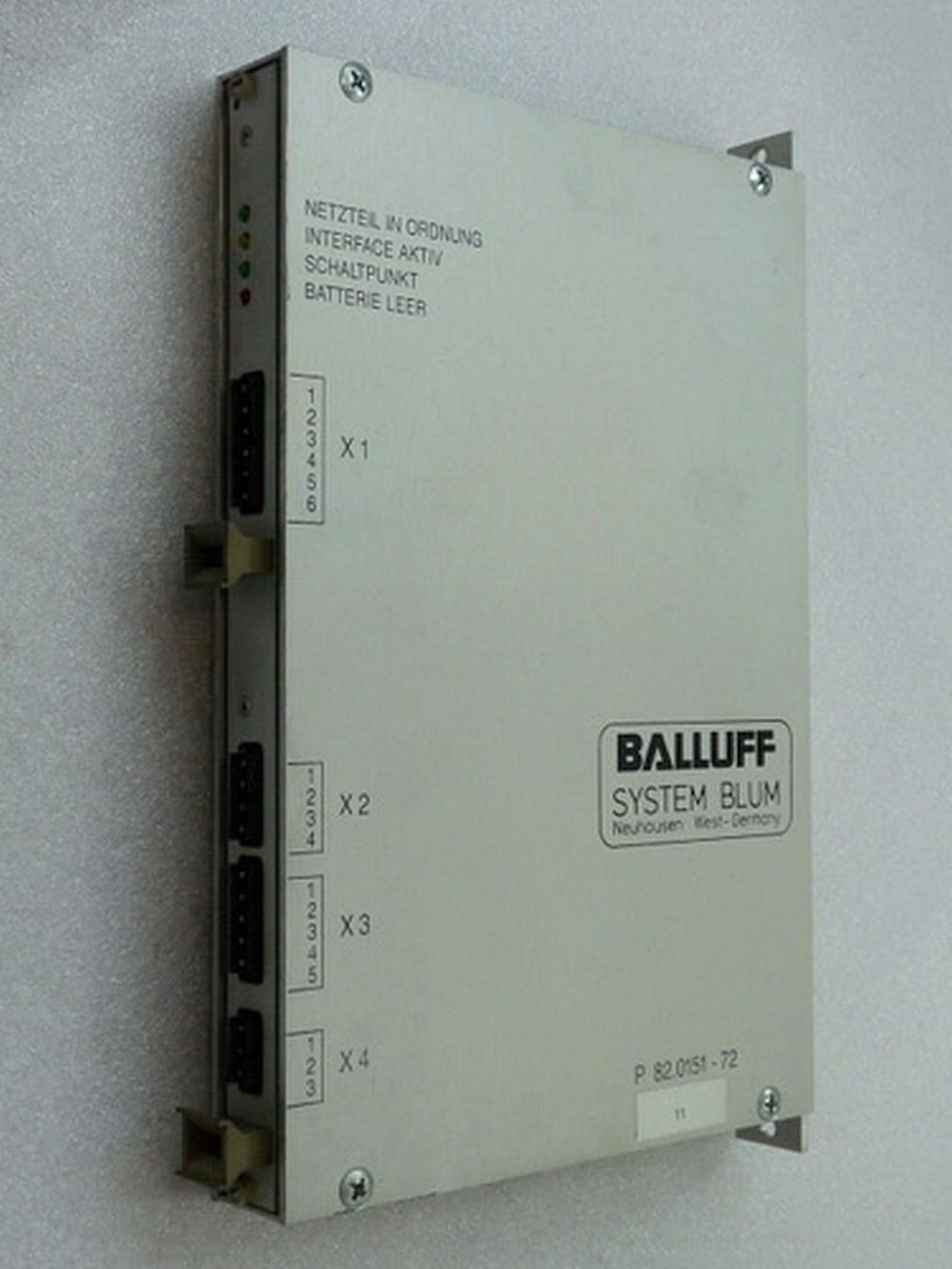 Balluff P 82.0151-72 System Blum Netzteil 82.0151-72,巴鲁夫,PLC