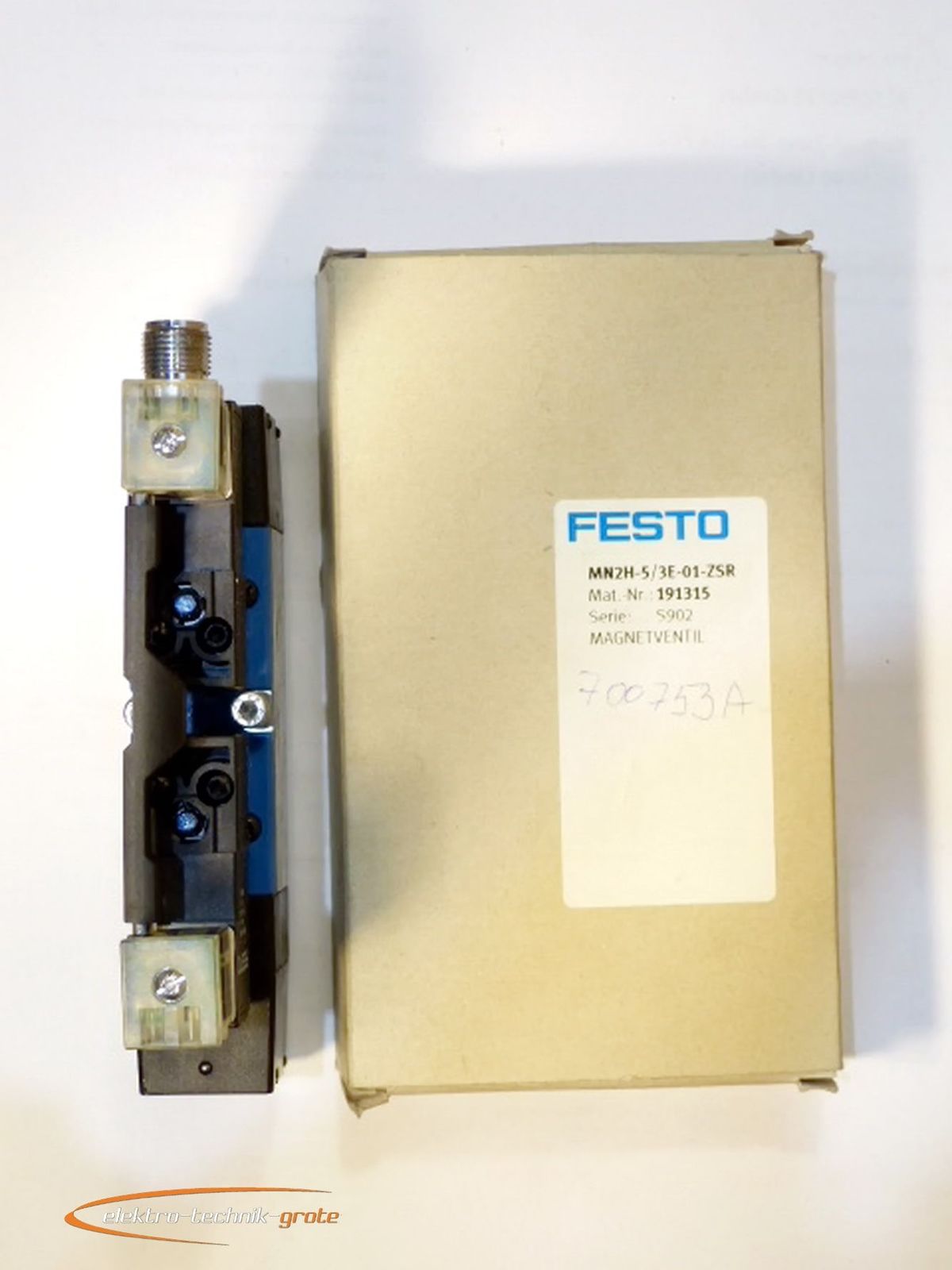 Festo MN2H-5/3E-01-ZSR Magnetventil 191315   - ungebraucht!  MN2H-5,费斯托,PLC