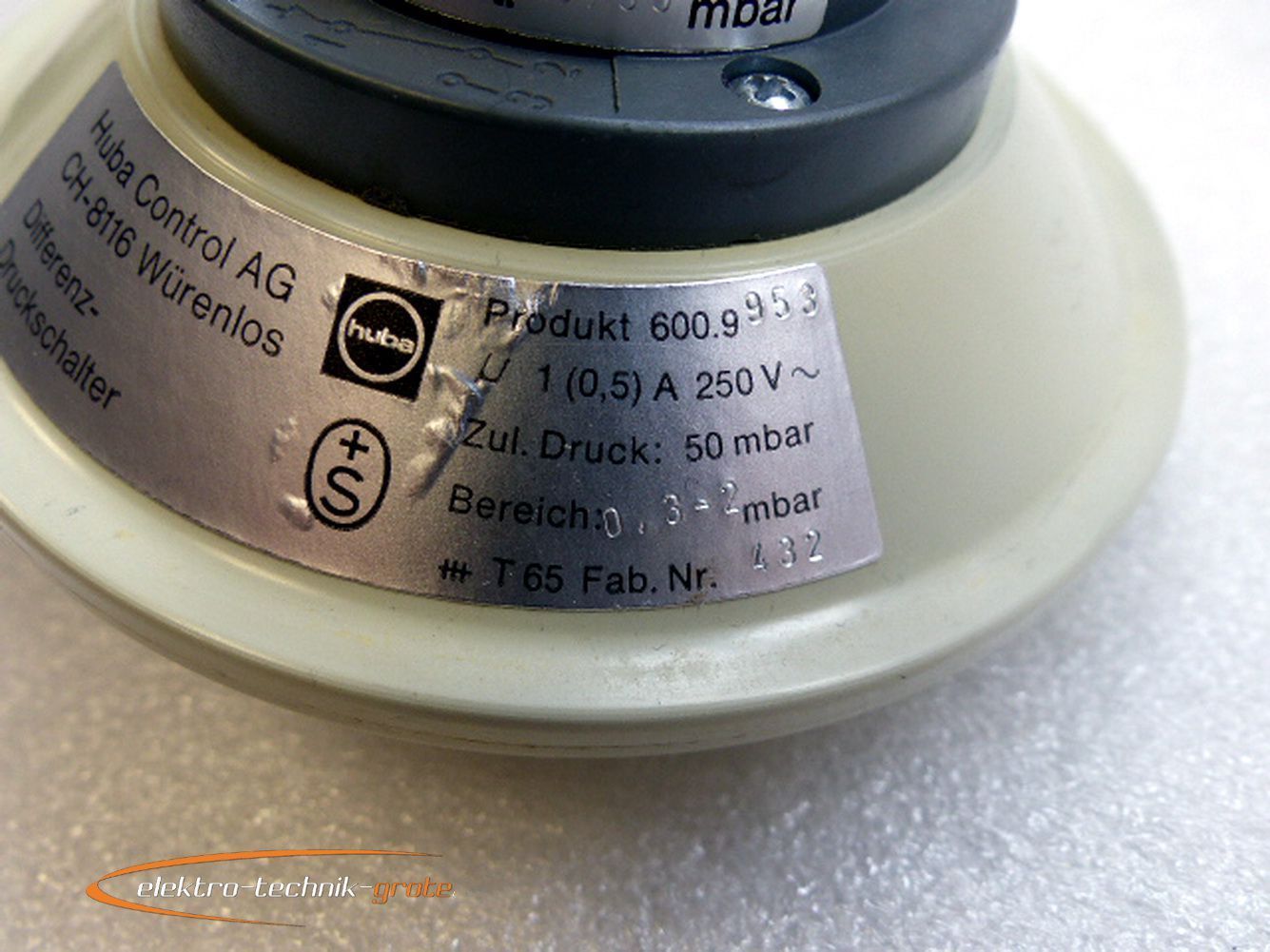Huba Control 600.9 Differenz-Druckschalter Zul. Druck 50 mba 600.9,HubaControl,PLC