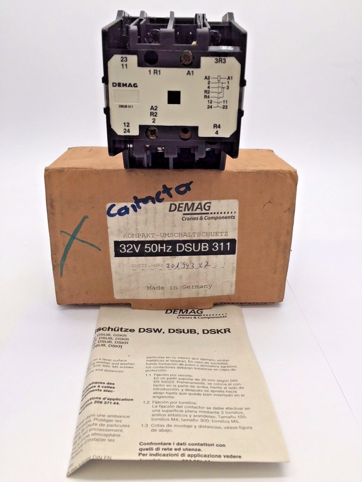 Demag Mannesmann DSUB-311 Contactor DSUB311 32V 50Hz DSUB-311,DEMAG MANNESMANN,PLC