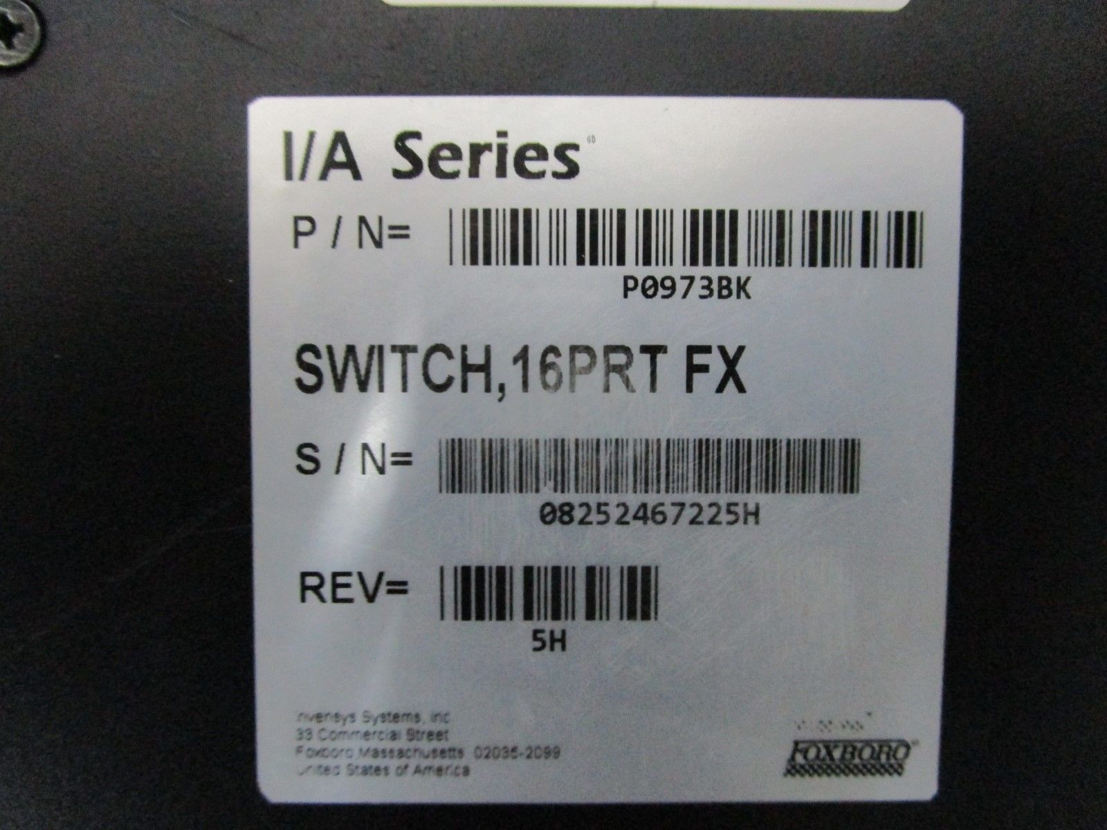   P0973BK  SWITCH 16PRT FX