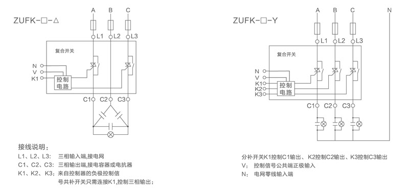 指月集团ZUFK-80-380电容器投切开关 智能复合开关 共补复合开关 30var电容器投切开关