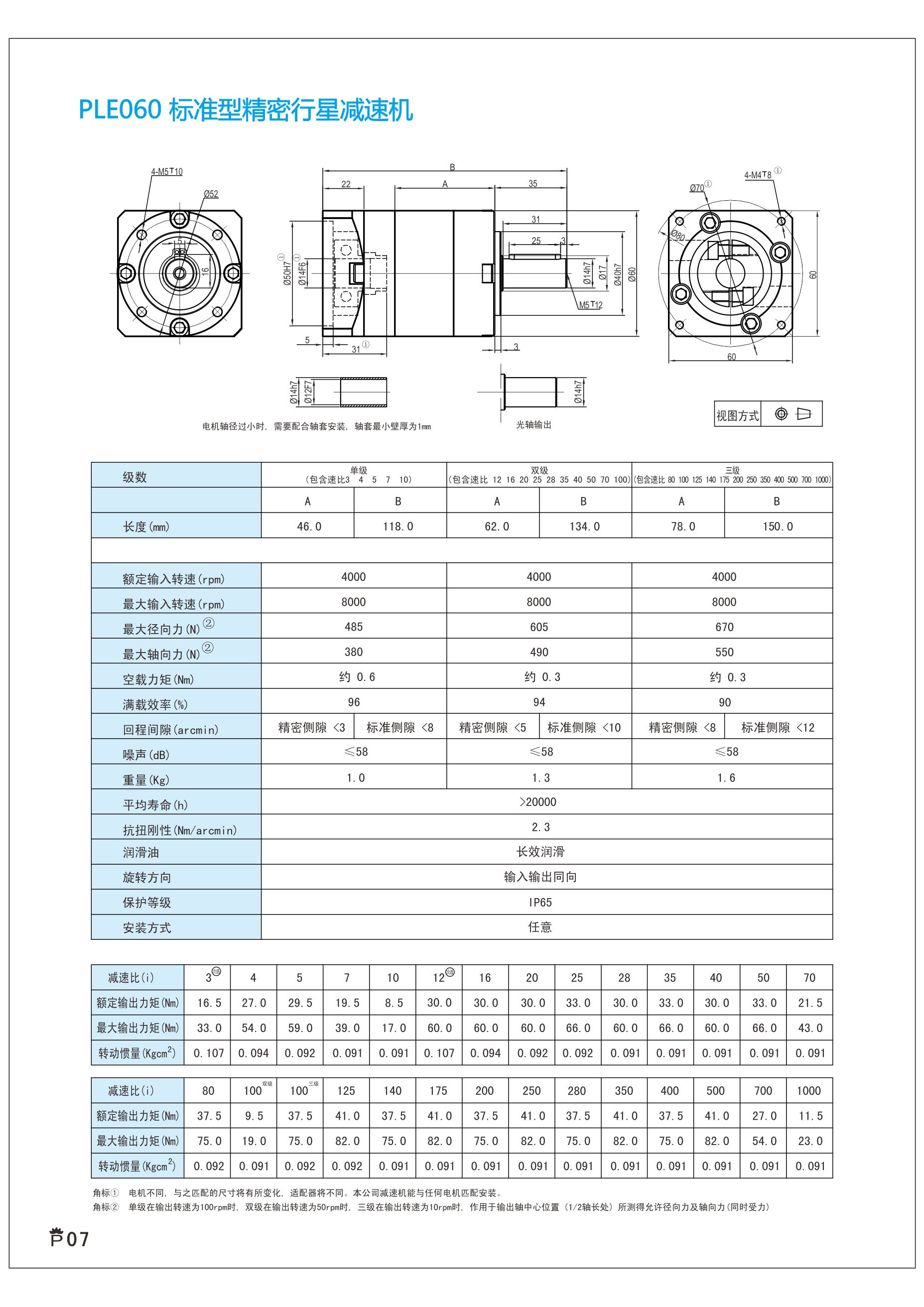 上海兆迈现货供应PLF060-L1-7-S2-P2精密行星减速机、行星齿轮减速机、配步进伺服电机