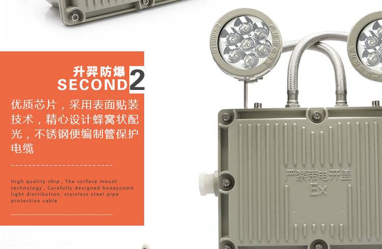 厂家直销 dZ53-J2x1.5系列防爆双头应急灯 防爆应急灯
