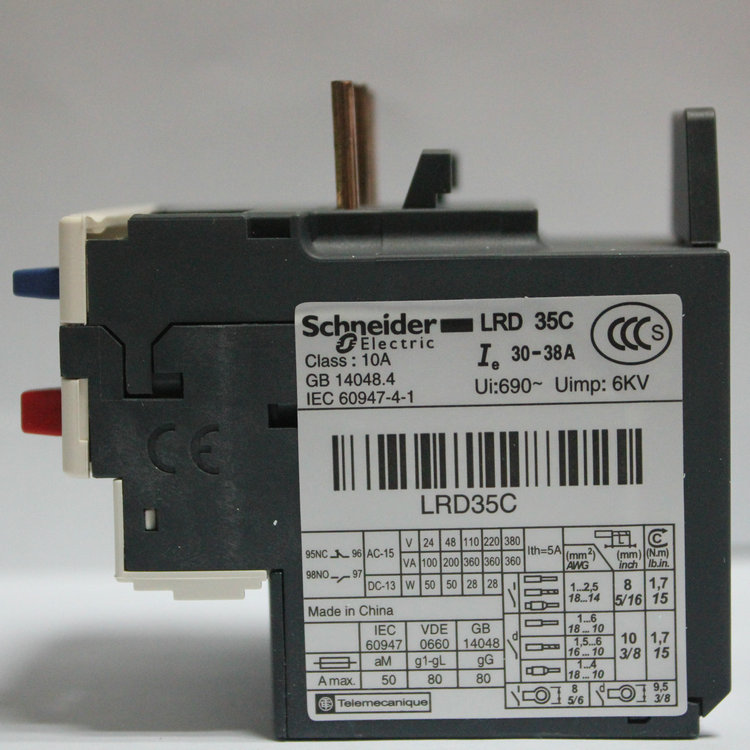 TeSys D系列热过载继电器，LRD04C  LR-D04C整定电流0.4-0.63A 其他品牌