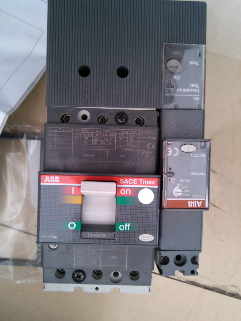 ABB 50KA分断能力T5S630 PR221DS-LSI R630 FF 3P原装塑壳断路器 ABB