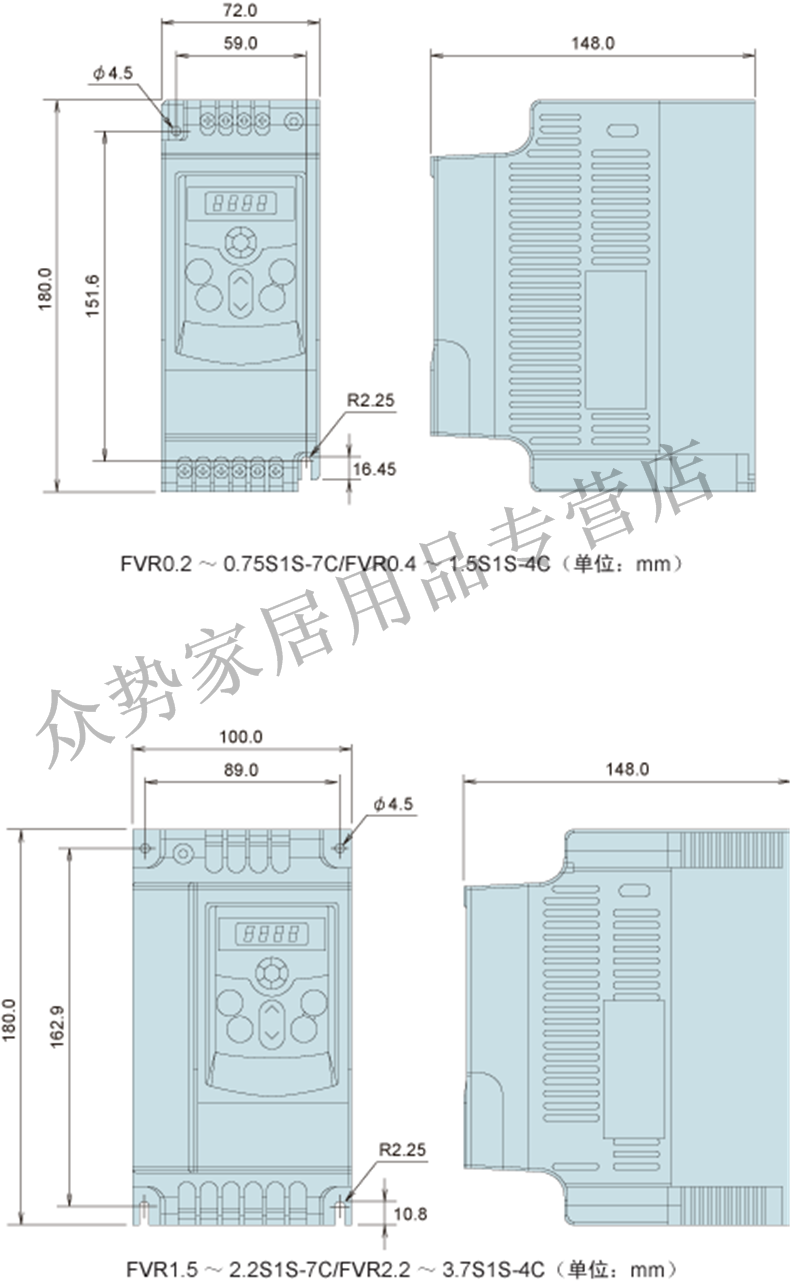 富士变频器FUJI 0.75kw380V FVR0.75S1S-4C S1S系经济型全新原装 富士