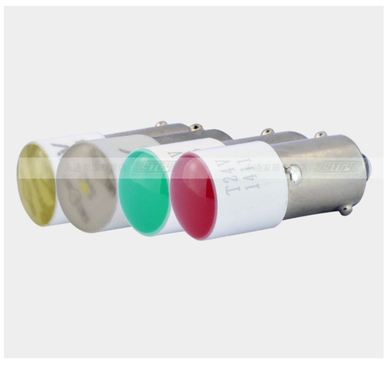 施耐德带灯按钮灯珠 LED BA9S 绿色 DL1-LED243 24V 红黄绿白四色 DL1-LED243
