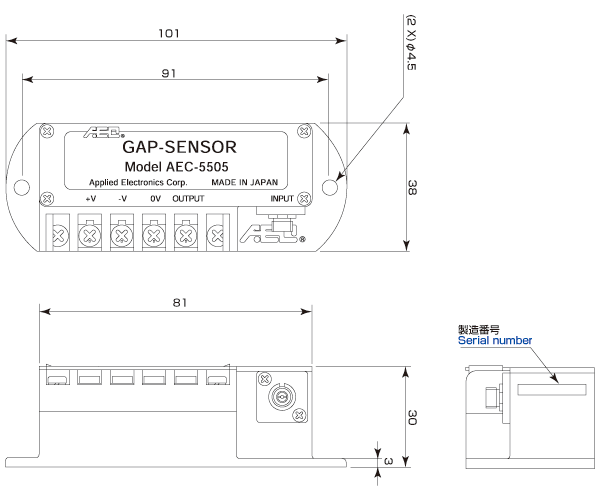 AEC-55系列转换器标准型 电涡流传感器 AEC电涡流传感器,电涡流位移传感器,AEC,传感器,电涡流