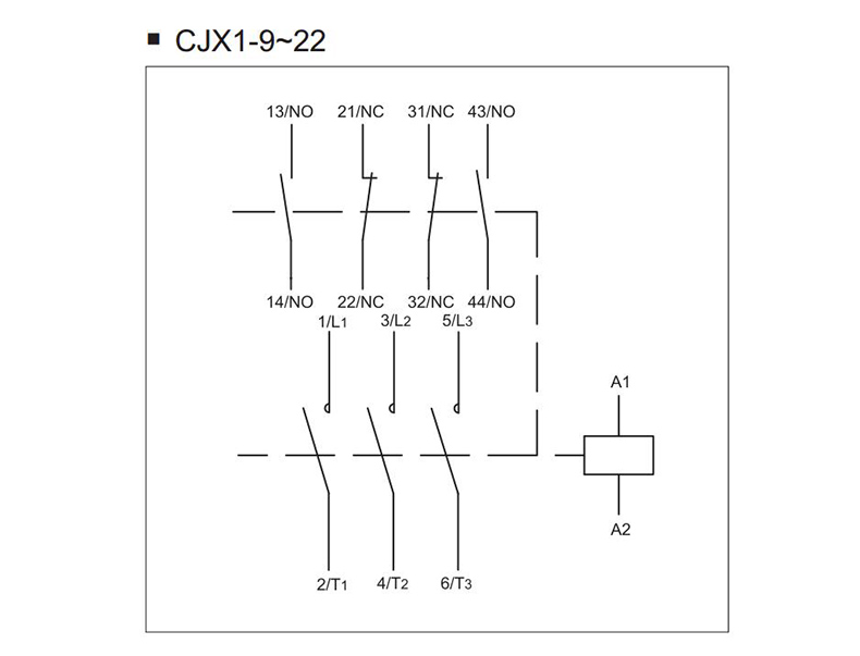 德力西交流接触器 CJX1-12/22 3TB41 二常开二常闭接触器cjx1 德力西,接触器,CJX1-12/22