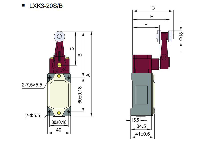 德力西行程开关 LXK3-20S/W 限位微动自复位式螺旋铁丝长杆子开关 德力西,行程开关,限位开关,LXK3-20S/W