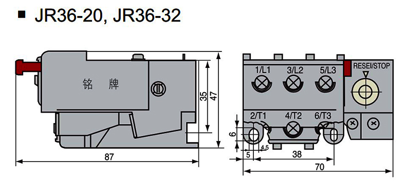 德力西热过载保护继电器 JR36-32 JR16B 10-16a 14-22a 20-32a 热继电器,德力西,继电器,JR36-32