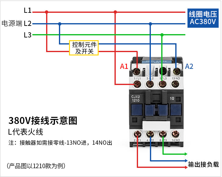 CJX2-2510家用三相交流接触器LC1-D25A银触点铜线圈电压380V 220V CJX2-2510,LC1-D25A,交流接触器,CJX2-2501