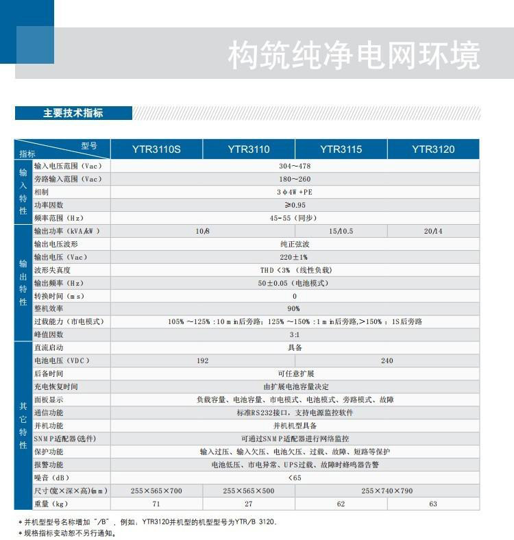 科华UPS电源YTR3120不间断电源20KVA高频在线192V外接蓄电池 科华UPS,UPS电源,不间断电源,YTR3120,20kva