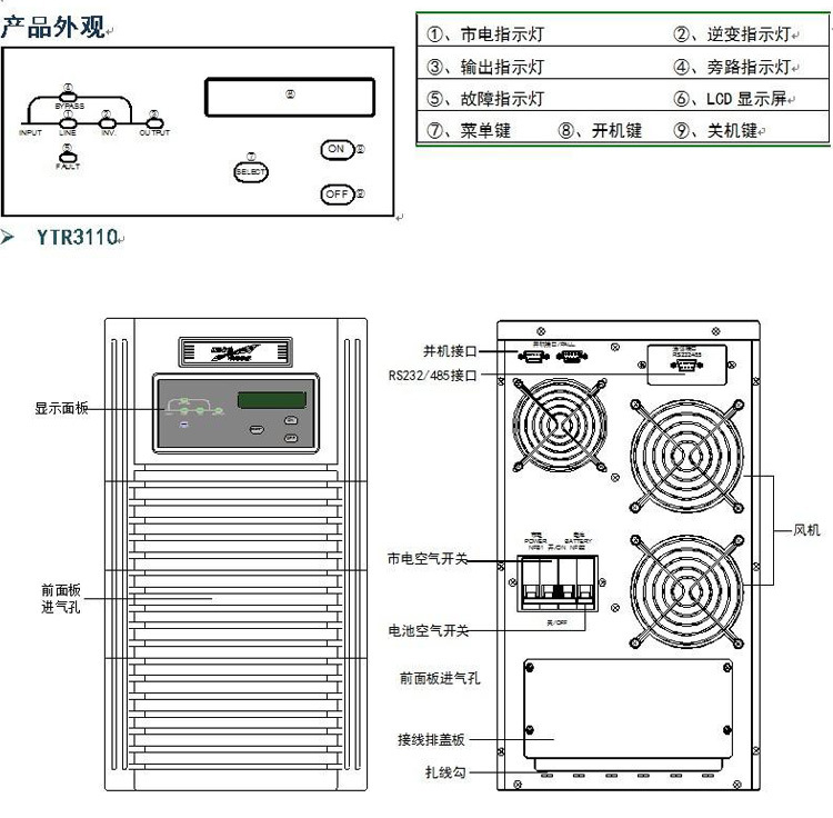 科华UPS电源YTR3120不间断电源20KVA高频在线192V外接蓄电池 科华UPS,UPS电源,不间断电源,YTR3120,20kva