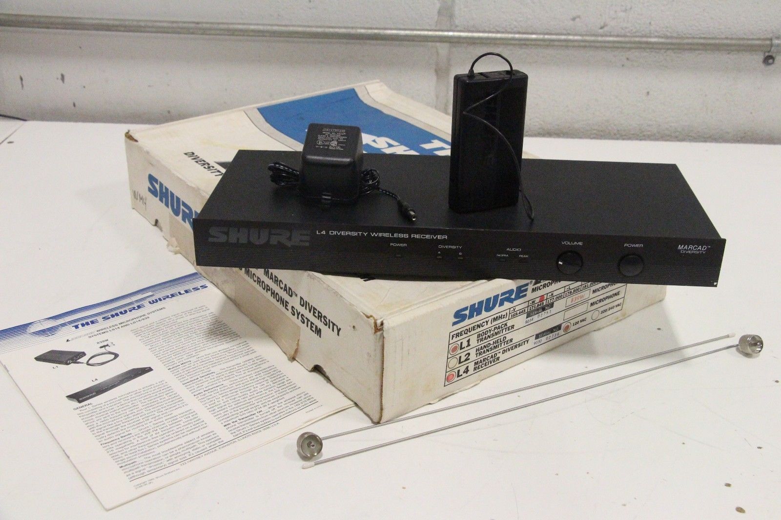 Shure Diversity Wireless Receiver L4-W MARCAD Diversity w/ T L4-W,Shure,PLC