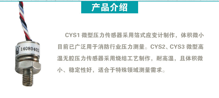 消防专用压力传感器CYS1型生产厂家 消防专用,微型压力传感器,超小型压力传感器,生产厂家,CYS