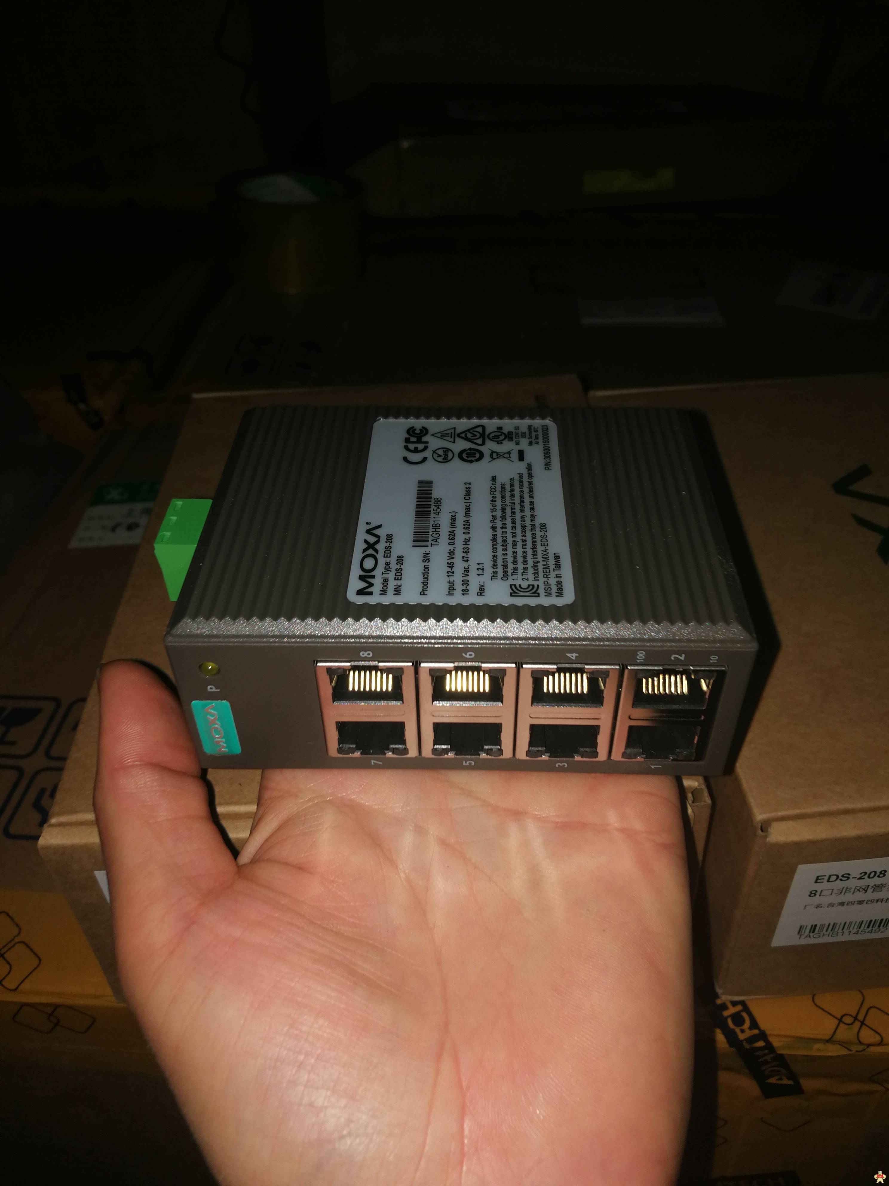 MOXA摩莎 EDS-208工业级非网管以太网交换机 EDS-208,EDS-208A,MOXA交换机,MOXA,工业交换机