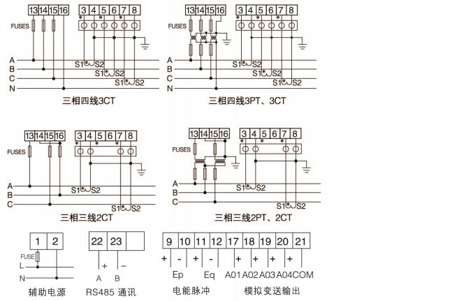 安科瑞直销BD-3E/2M三相三线多电量变送器2路变送带RS485通讯 安科瑞,BD-3E/2M,多电量变送器