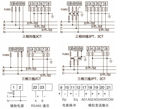 安科瑞直销BD-3E/3M三相三线多电量变送器3路变送带RS485通讯 多电量变送器,BD-3E/3M,安科瑞