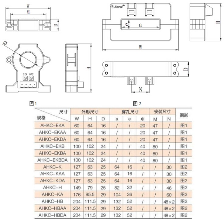 安科瑞AHKC-EKAA霍爾開口式開環(huán)電流傳感器 用于測量交流和脈沖電 霍爾開口式開環(huán)電流傳感器,安科瑞,AHKC-EKAA