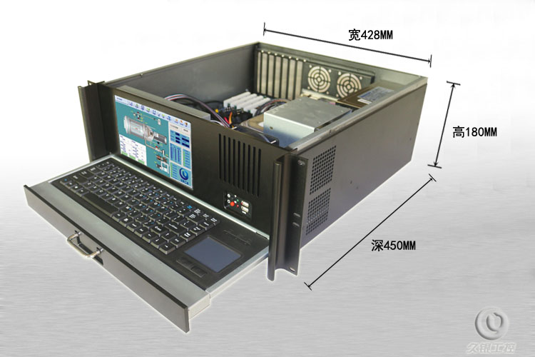 久银工控 M4U420铝合金面板触摸显示屏 智能工业工控服务器仪器设备一体机箱 工控机,服务器,显示屏,智能,机箱