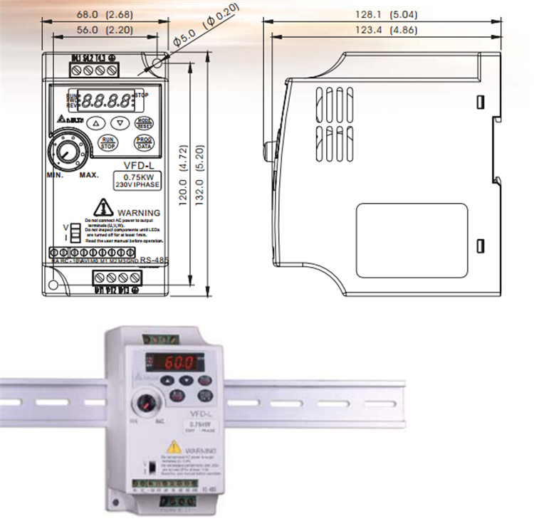 全新原装台达变频器VFD002L21A多功能简单型，单相输入200W 220V VFD002L21A,台达,变频器,200W