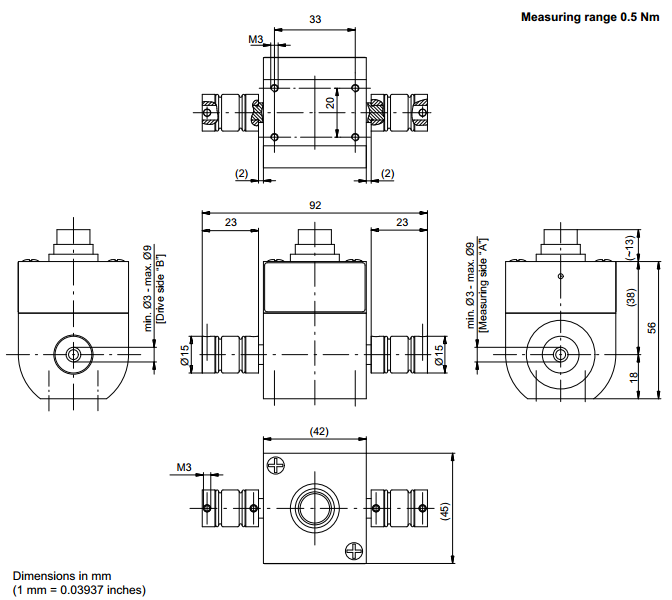 德国HBM_1-T22/0.5NM/2NM/5NM/10NM/20NM/50NM/100NM/200NM/500NM扭矩 传感器,扭矩传感器,T22扭矩传感器,HBM扭矩传感器