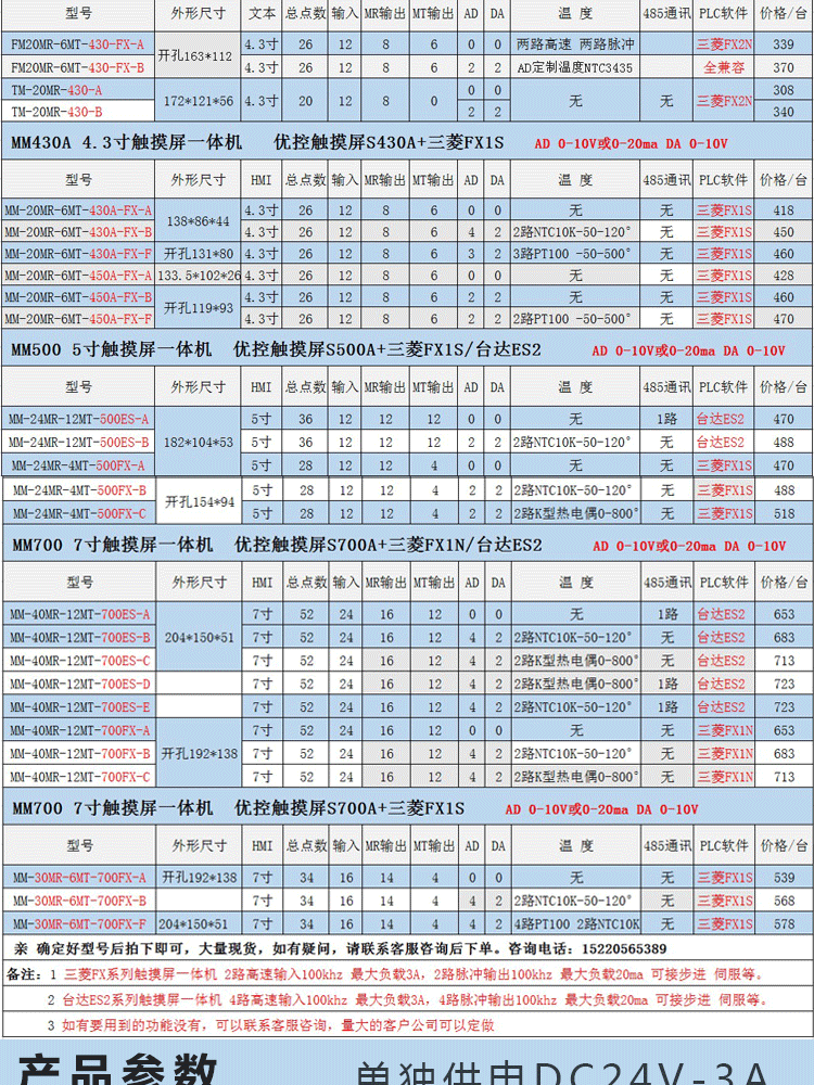 中达优控YKHMI触摸屏PLC一体机MM-30MR-4MT-700-FX-F全兼容三菱7寸一体机自带AD DA温度功能 厂家直销中达优控7寸触摸屏PLC一体机,YKHMI中达优控触摸屏PLC一体机,一体机三菱PLC触摸屏700FX-A,MM-40MR-12MT-700FX-A,MM-40MR-12MT-700FX-B