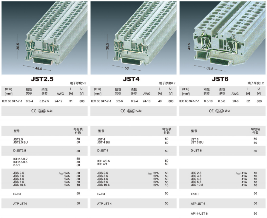 回拉式直通弹簧端子 JST2.5 端子厚度5.2mm 1000片以上免运费 JST2.5,回拉式直通弹簧端子J,端子厚度5.2mm