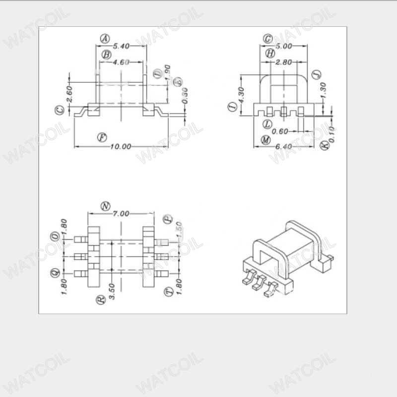 变压器 EFD6.5 3+3 SMD EFD6.5,高频变压器,电子变压器,脉冲变压器,开关电源变压器