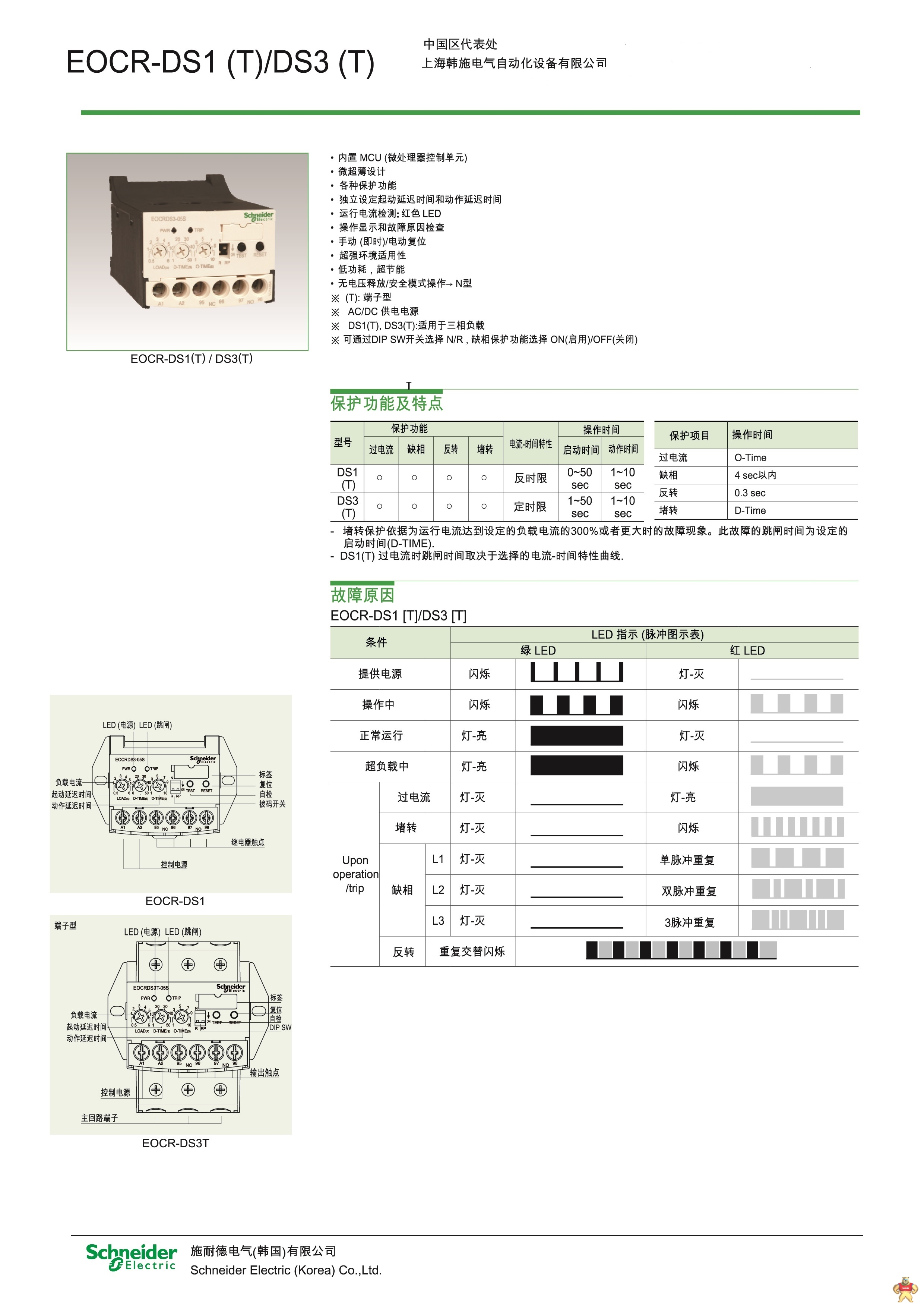 施耐德EOCR（原韩国三和）EOCR-DS2电子式电动机保护器 施耐德,EOCR,韩国三和,电流保护器,电动机保护器