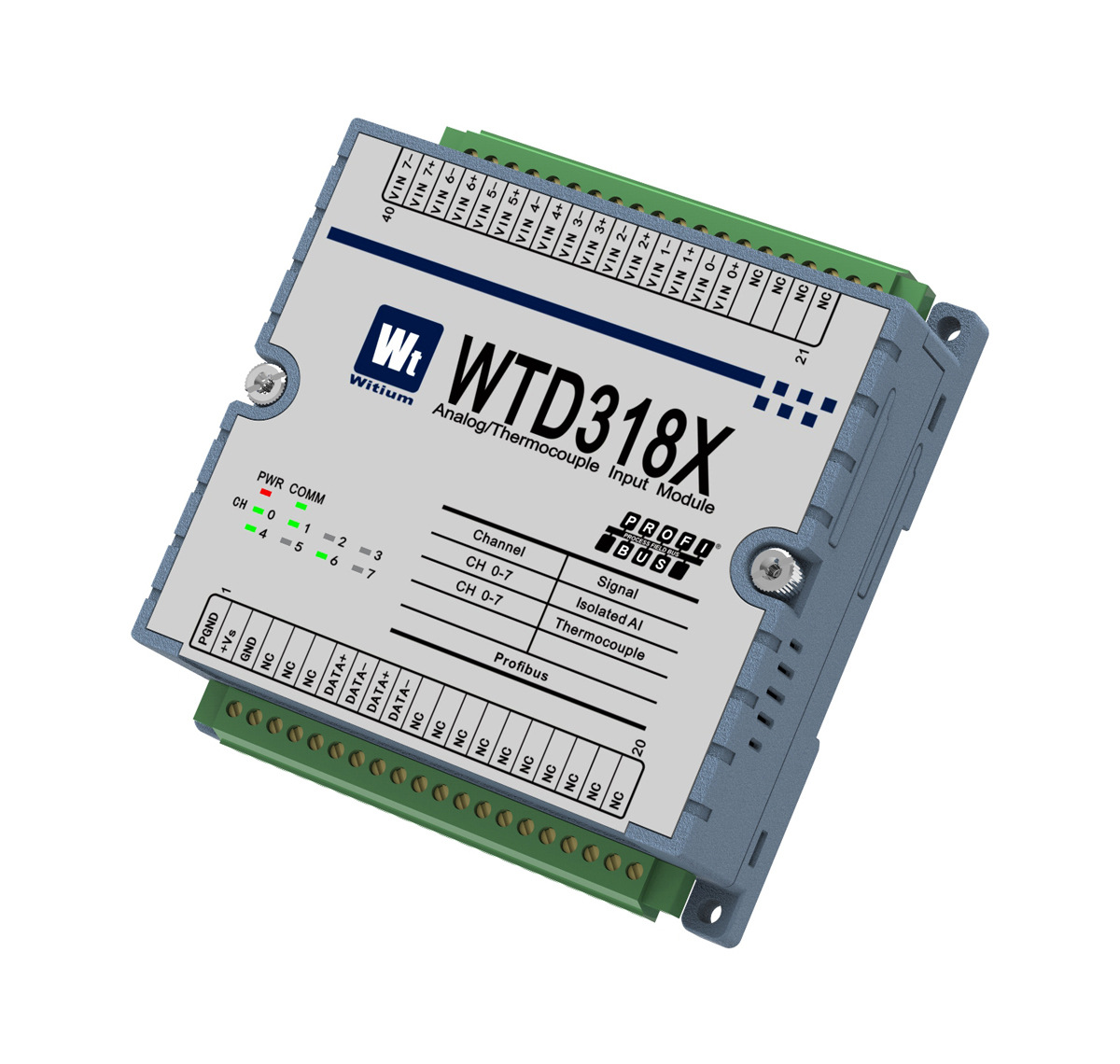 wtd318x 远程i/o模块 profibus总线 8路模拟量/热电偶输入